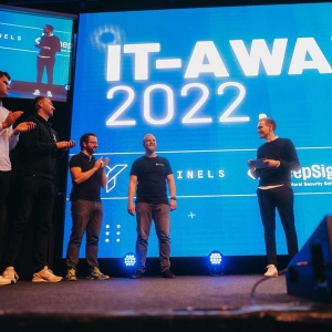Bekanntgabe des Gewinners beim IT-Award 2022
