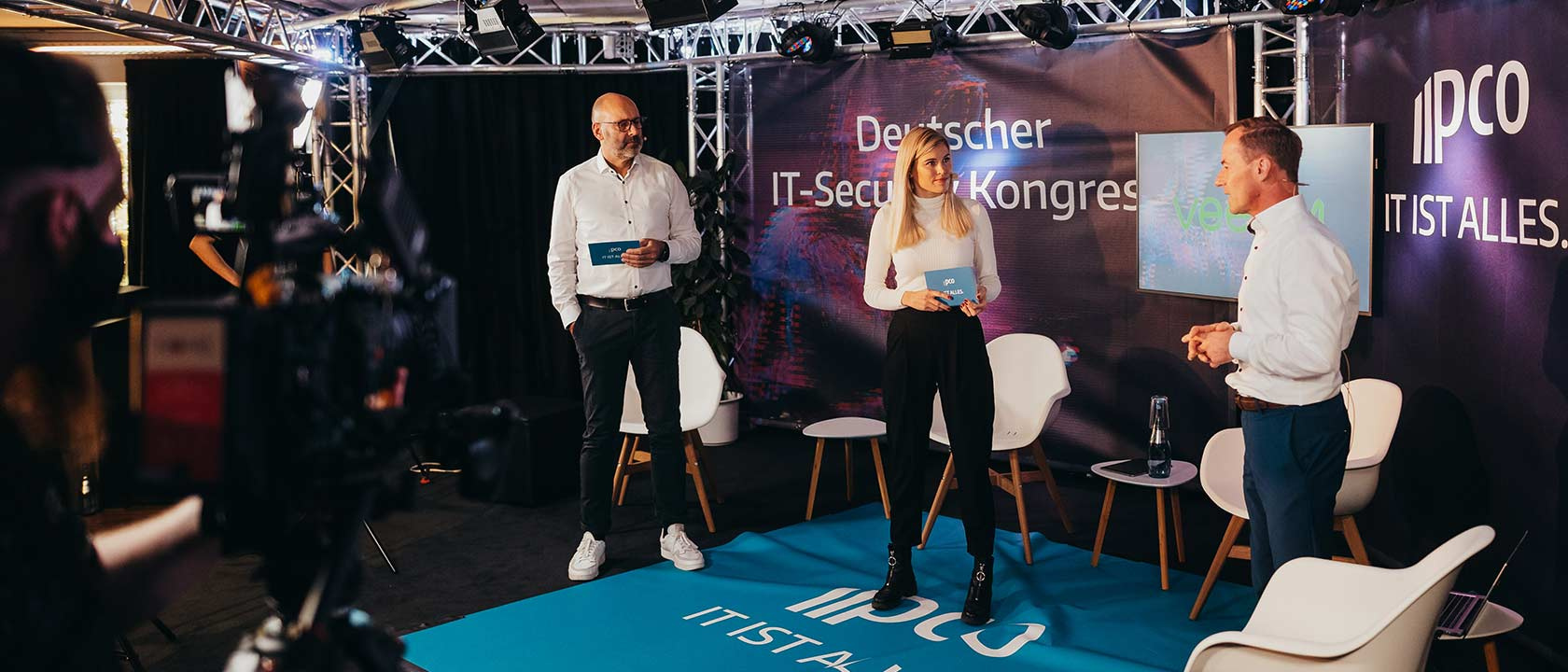 Christian Gäbel, Celine Flore Willers und Frank Hölscher eröffnen den Deutschen IT-Security Kongress