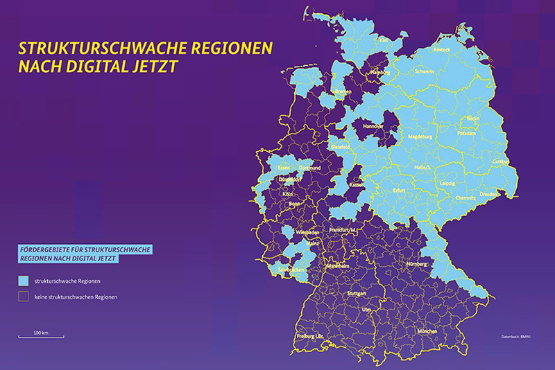 Strukturschwache Regionen nach Digital Jetzt